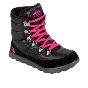 The North Face Black and Pink Winter Boots Size 8
